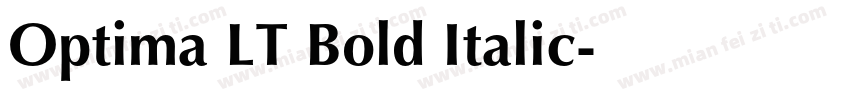 Optima LT Bold Italic字体转换